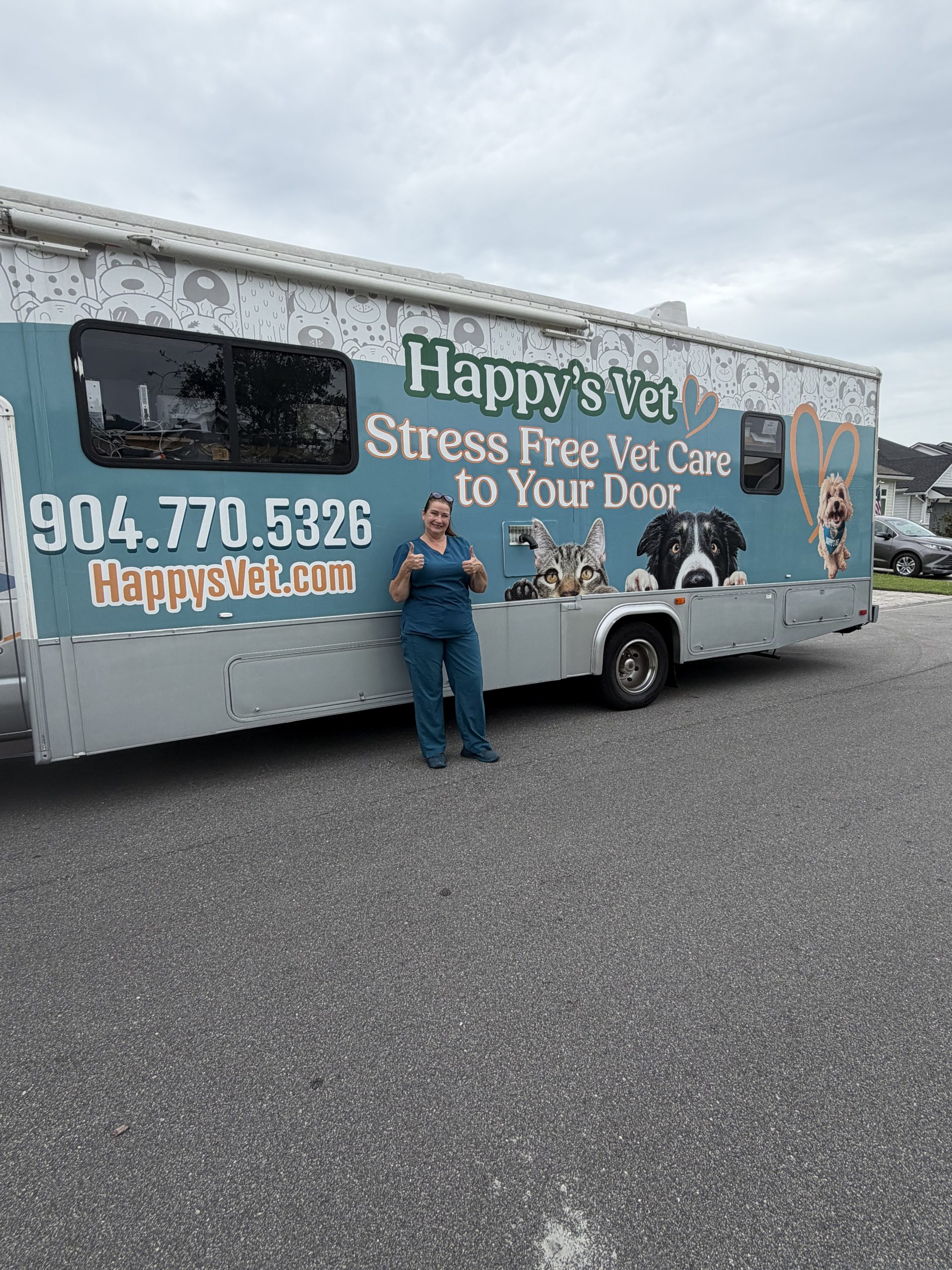 Dr. Cameron Jones, DVM, founder of Happy's Vet mobile veterinary hospital in Jacksonville, Florida